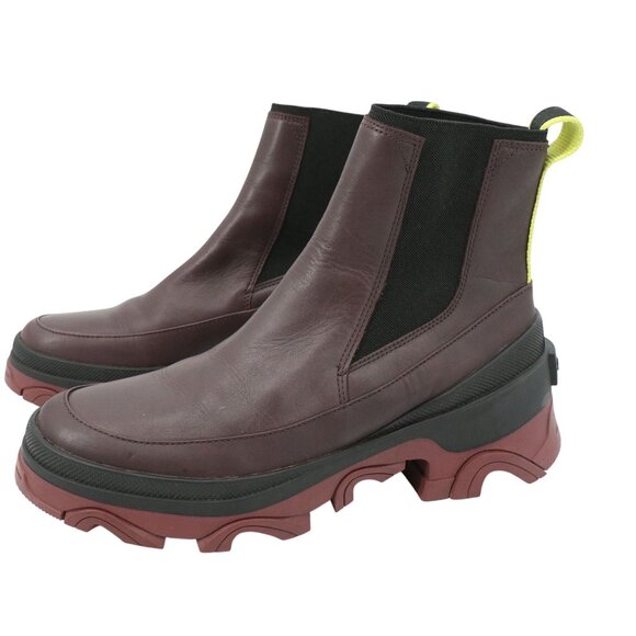 Sorel Women's Brex Boot Chelsea Waterproof Boots 10 New Cinder Black Platform - Picture 5 of 11